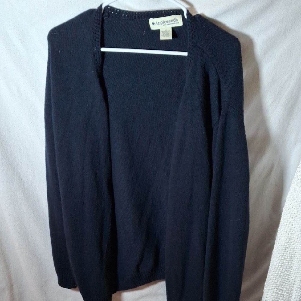 Appleseed's Classic Navy Cardigan (Can172)